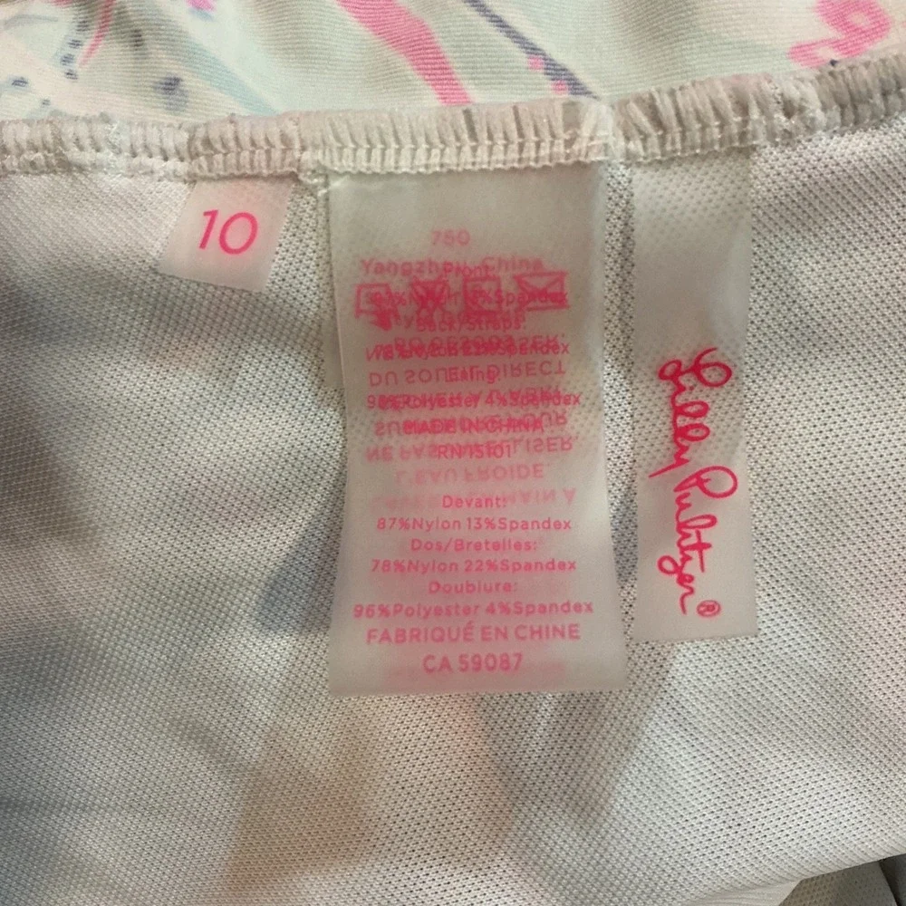 Lilly Pulitzer Size 10 Lulo Strapless Tankini Top in Bayside Blue Under the Moon
